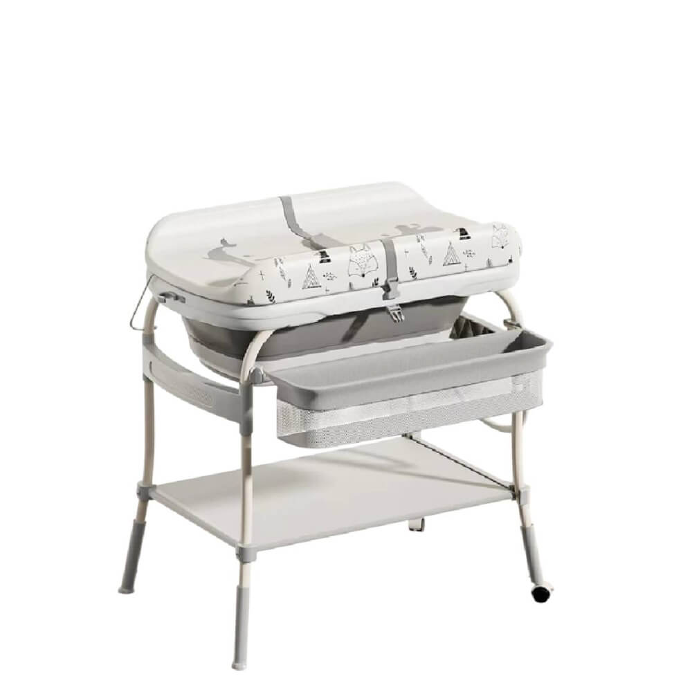 อ่างอาบน้ำ BUBBLE BEANS พร้อมขาตั้งและเปลี่ยนผ้าอ้อม รุ่น AQUA